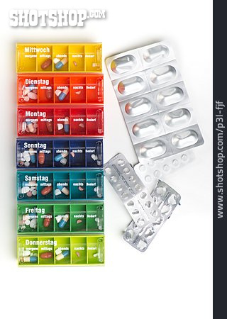 
                Dosierung, Tablettenbox                   