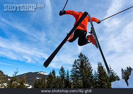 
                Sprung, Skifahrer, Skispringen                   