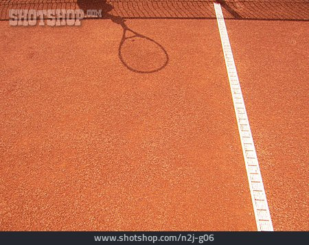 
                Schatten, Tennisplatz, Tennisschläger                   