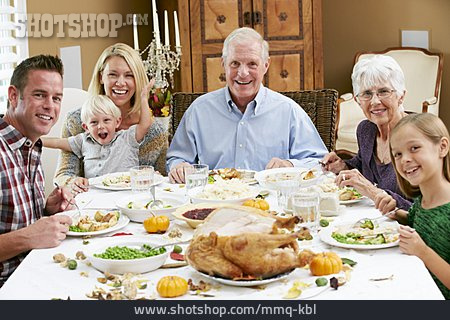
                Abendessen, Familienleben, Thanksgiving                   