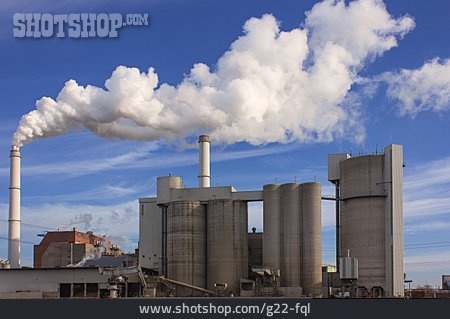 
                Industrie, Industriegebäude, Umweltverschmutzung, Kraftwerk                   
