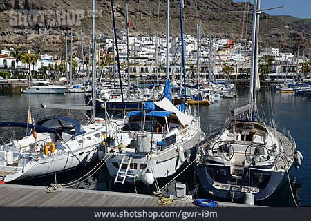 
                Segelboot, Segelyacht, Marina, Puerto De Mogan                   