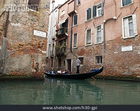 
                Kanal, Gondel, Venedig, Gondelfahrt                   