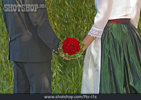 
                Hochzeit, Brautstrauß, Rosenstrauß                   