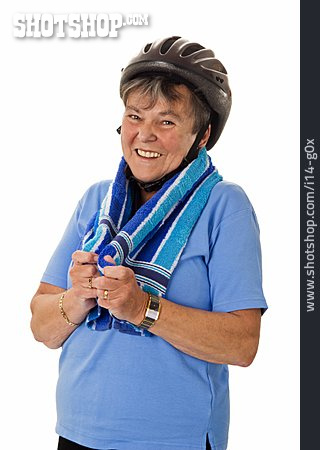 
                Aktiver Senior, Radfahrerin                   
