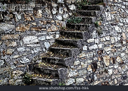 
                Treppe, Mauer, Natursteinmauer                   