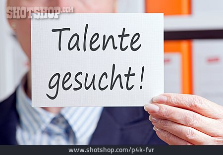 
                Talent, Gesucht, Begabung                   