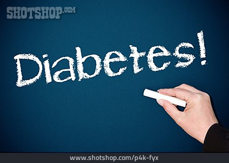 
                Krankheit, Diabetes, Kreidetafel                   