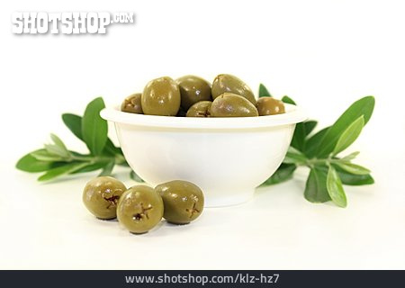 
                Mediterrane Küche, Grüne Olive                   