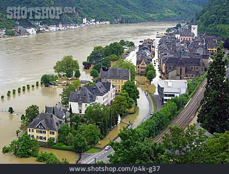 
                Rhein, Hochwasser, St. Goar                   