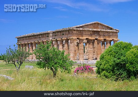 
                Antike, Paestum, Griechischer Tempel, Poseidontempel                   