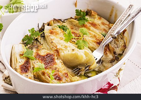 
                Chicoree, Französische Küche, Gemüseauflauf                   