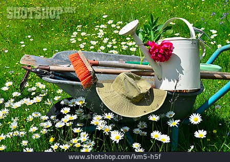 
                Gartenarbeit, Schubkarre, Gartenwerkzeug                   