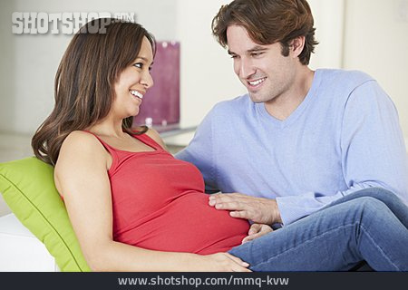
                Schwangerschaft, Vorfreude, Ehepaar                   