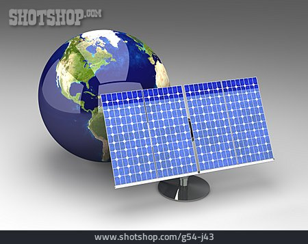 
                Umweltfreundlich, Solarenergie, Globus                   