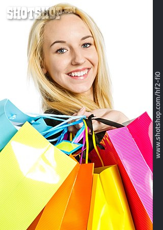 
                Junge Frau, Einkauf & Shopping, Shoppen                   