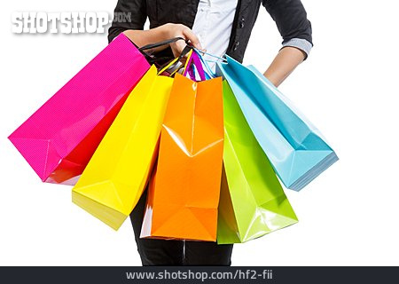 
                Einkauf & Shopping, Konsum, Einkaufstüte, Kaufrausch                   
