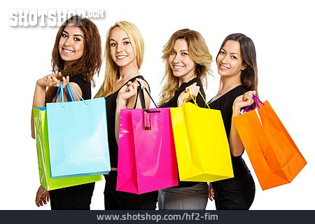 
                Einkauf & Shopping, Freundinnen, Einkaufstüte, Shoppen                   