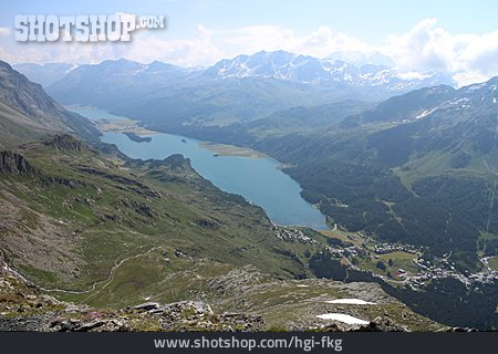 
                Alpensee, Silvaplanersee, Oberengadin                   