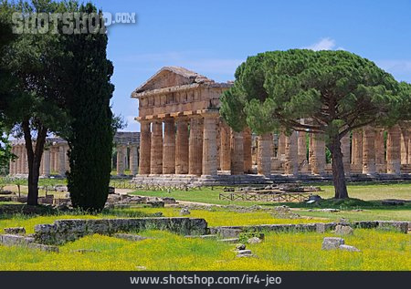 
                Tempel, Antike, Paestum, Athena-tempel                   