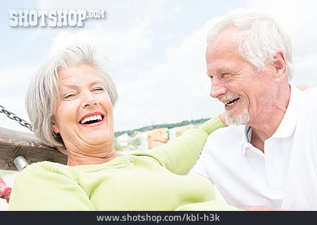 
                Senior, Paar, Lachen, Seniorenpaar                   