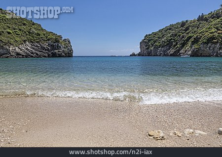 
                Strand, Küste, Mittelmeer, Korfu                   