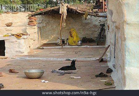 
                Hütte, Indien, Behausung                   
