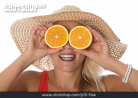 
                Blick, Orangenhälfte                   