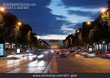 
                Paris, Arc De Triomphe, Champs-elysees                   