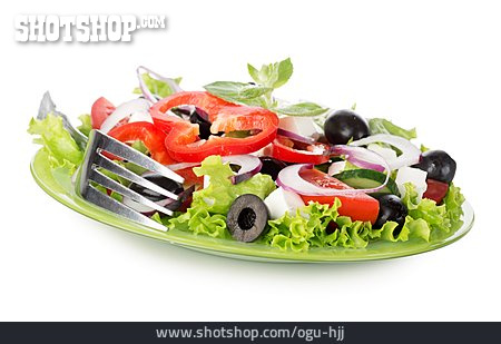 
                Salat, Griechischer Salat, Salatteller                   