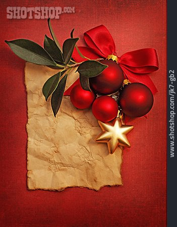 
                Weihnachtsdekoration, Weihnachtskarte                   