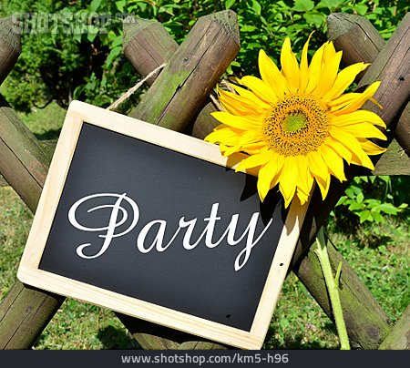 
                Party, Kreidetafel, Gartenparty                   