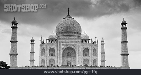 
                Indien, Minarett, Taj Mahal                   