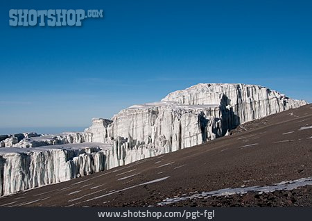 
                Gletscher, Kilimandscharo, Rebmann-gletscher                   