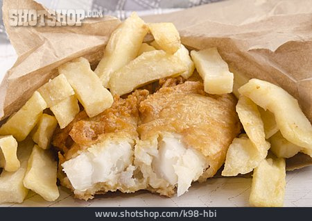 
                Fischgericht, Kabeljau, Fish And Chips                   