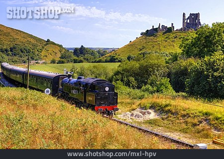 
                Eisenbahn, Dorset, Corfe Castle, Isle Of Purbeck                   