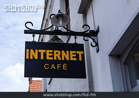 
                Café, Hinweisschild, Internetcafe                   