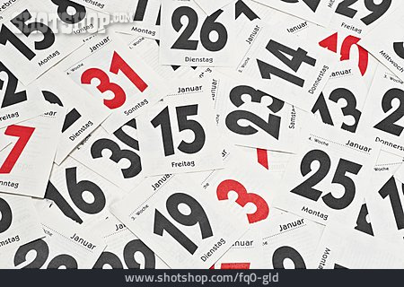
                Kalenderblatt, Abreißkalender, Tageskalender                   