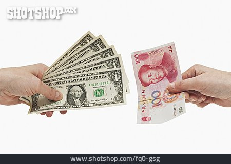 
                Dollar, Geldwechsel, Yuan                   