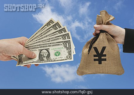 
                Geldwechsel, Us-dollar, Yen                   