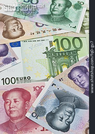 
                Euro, Geldscheine, Währung, Renminbi                   