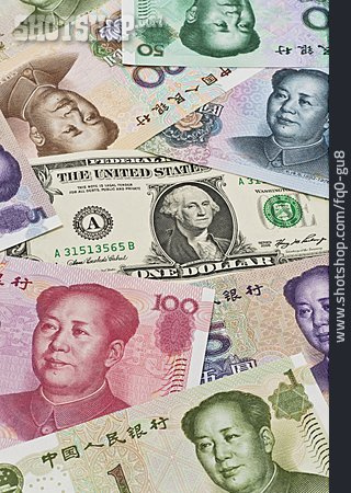 
                Geldscheine, Währung, Us-dollar, Renminbi                   
