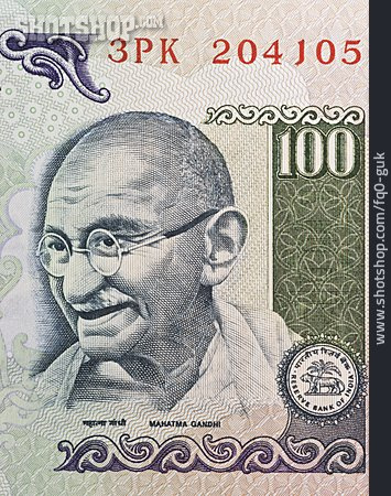 
                Mahatma Gandhi, Indische Rupie                   