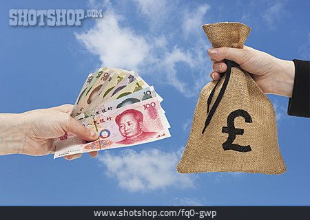 
                Geldwechsel, Pfund, Yuan                   
