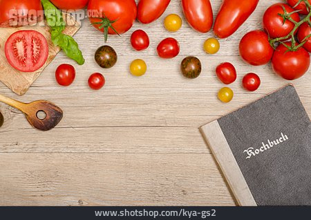 
                Textfreiraum, Tomate, Rezept, Kochbuch                   