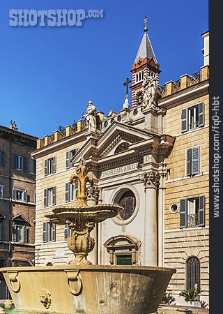 
                Springbrunnen, Piazza Farnese, Santa Brigida                   