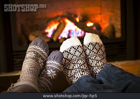 
                Gemütlich, Socken, Wärmen, Winterabend                   