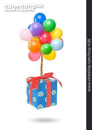 
                Geschenk, Luftballon                   