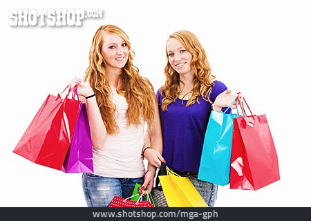 
                Junge Frau, Einkauf & Shopping, Freundin, Shoppen                   