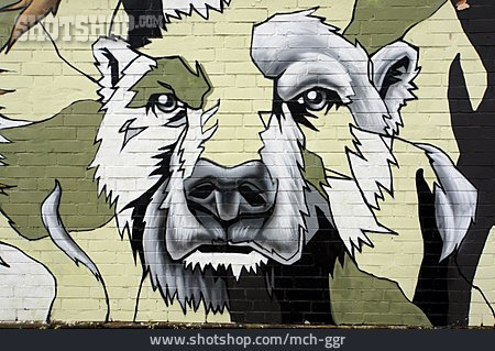 
                Graffiti, Wandmalerei, Eisbär                   